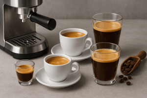 Goed gezette espresso's