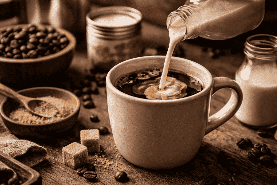 Alles over koffiemelk: soorten, smaak en gebruik