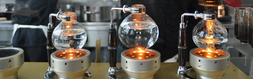 Siphon vacuümpot voor koffie zetten