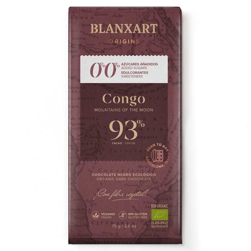 Blanxart - Congo 0.0% toegevoegde suikers - 93% pure chocolade (Biologisch) afbeelding