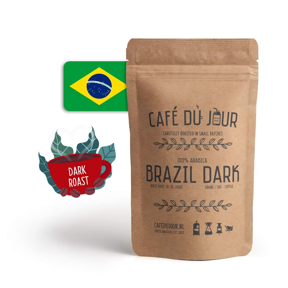 Cafe du Jour 100% arabica Dark Roast Brazilie
