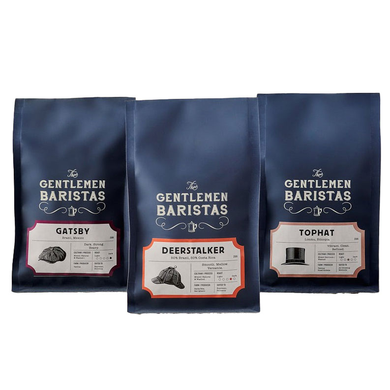 The Gentlemen Baristas Espresso Starter Pack koffiebonen 3 x 250 gram