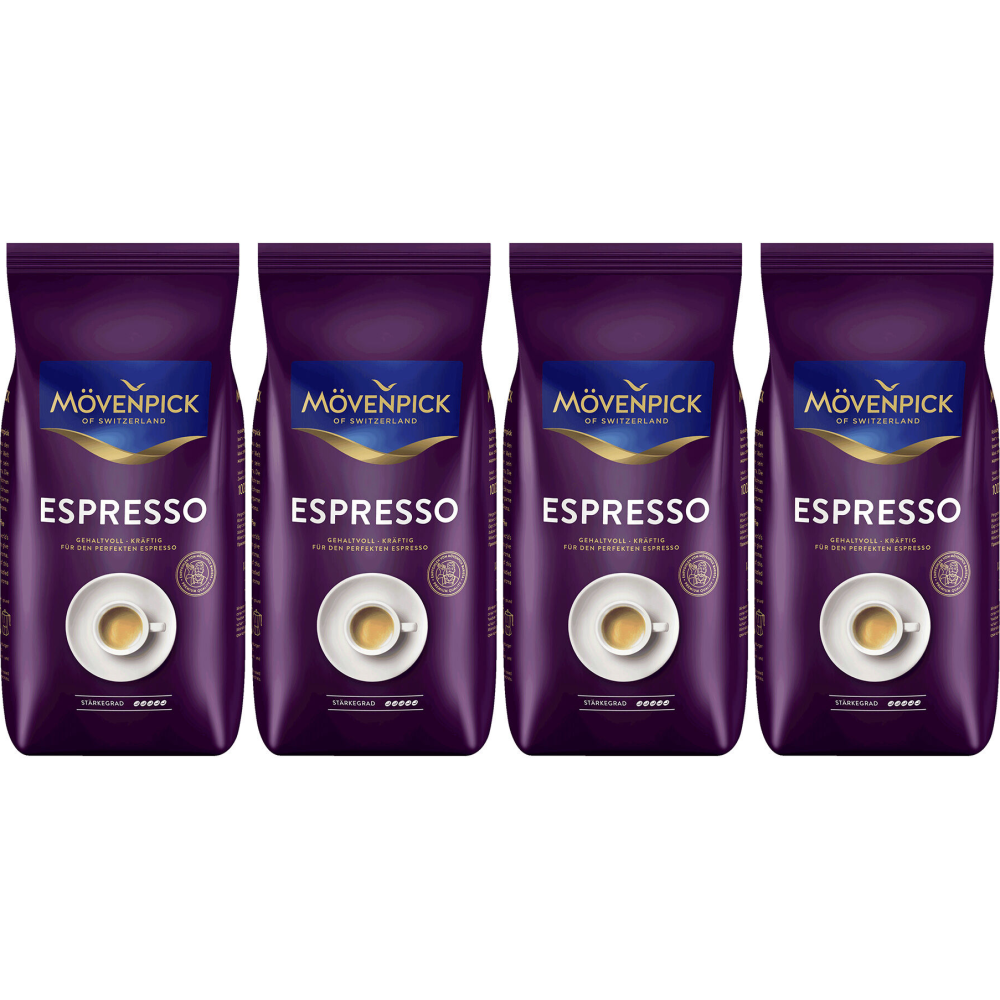 Mövenpick Espresso - Kaffeebohnen - 4 x 1 Kilo