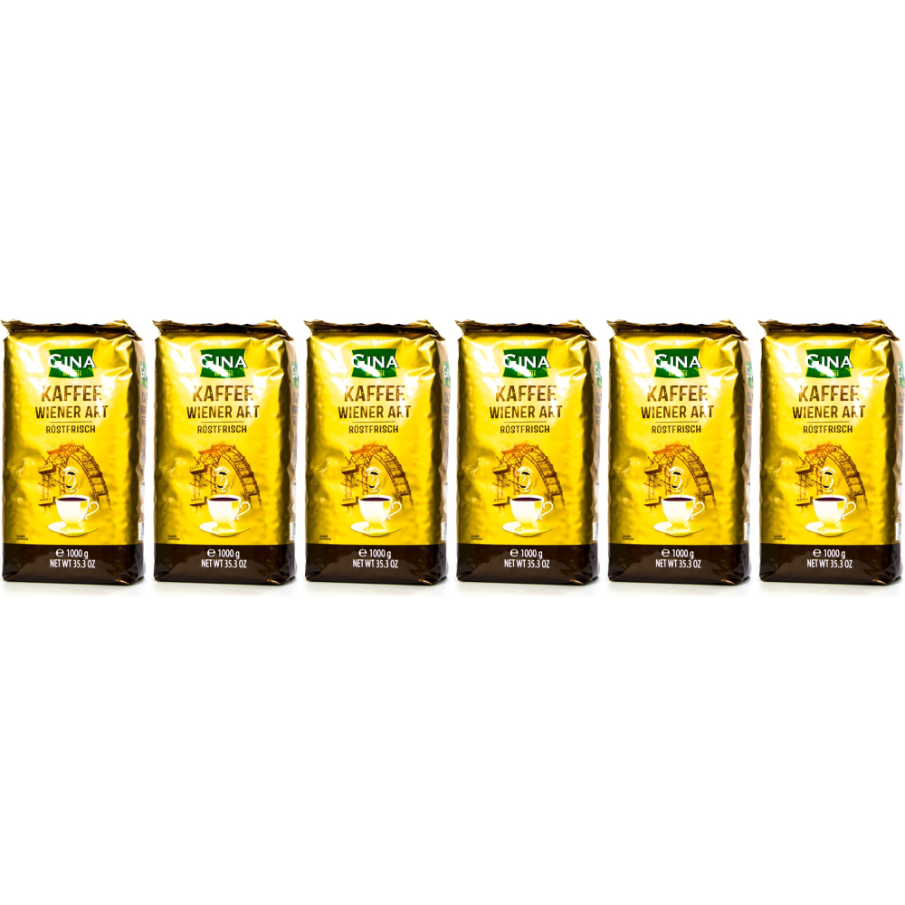 Gina Wiener Kaffee - koffiebonen - 6 x 1 kilo afbeelding
