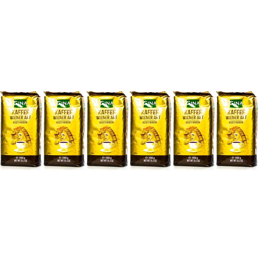 Gina Wiener Kaffee - koffiebonen - 6 x 1 kilo