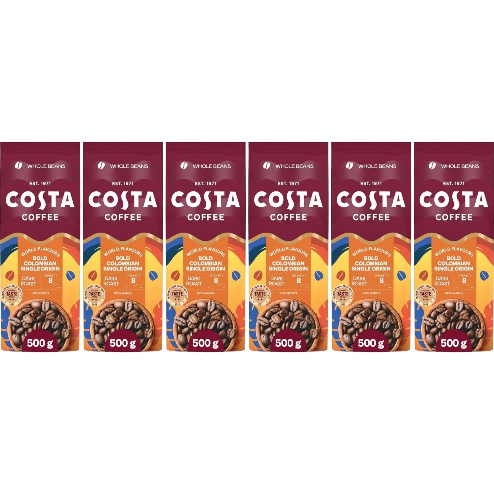 Costa Coffee Colombian Roast - koffiebonen - 6 x 500 gram