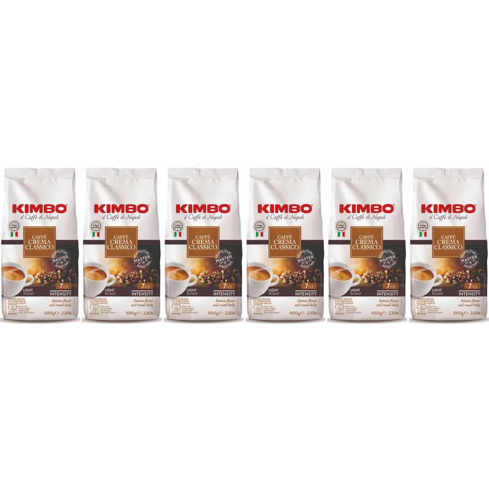 Kimbo Caffé Crema Classico - koffiebonen - 6 x 1 kilo