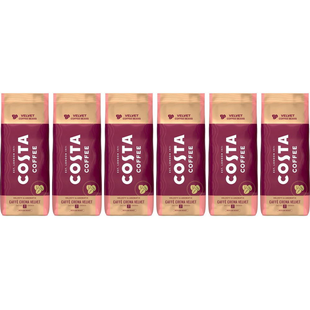 Costa Coffee Caffè Crema Velvet - coffee beans - 6 x 1 kilo