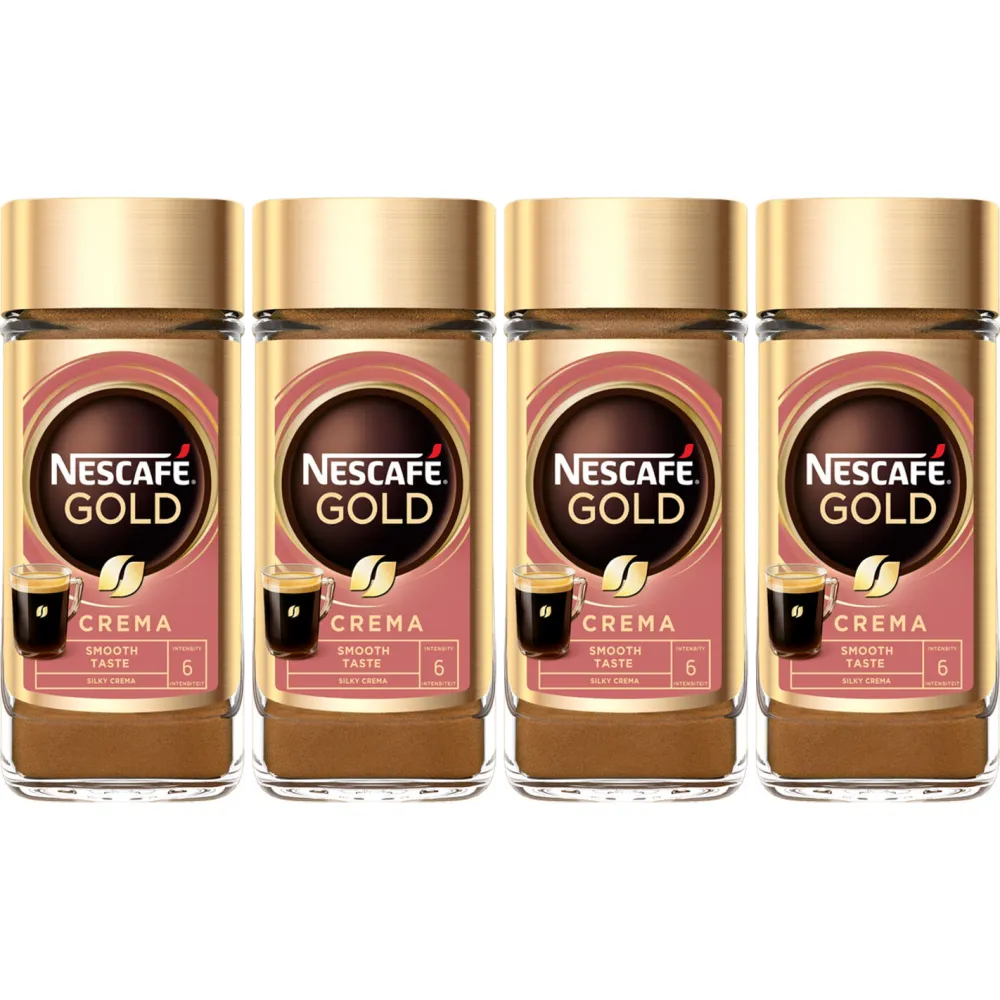 Nescafé Gold Crema - oploskoffie - 4 x 100 gram