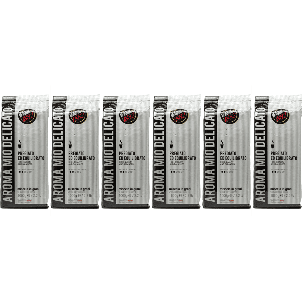 Caffe Vergnano 1882 aroma mio delicato - koffiebonen - 6 x 1 kilo afbeelding