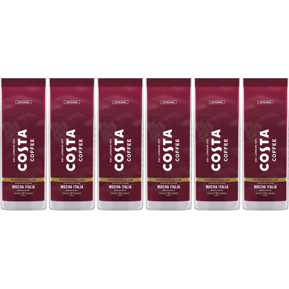 Costa Coffee Professional Mocha Italia Medium Roast - coffee beans - 6 x 1 kilo
