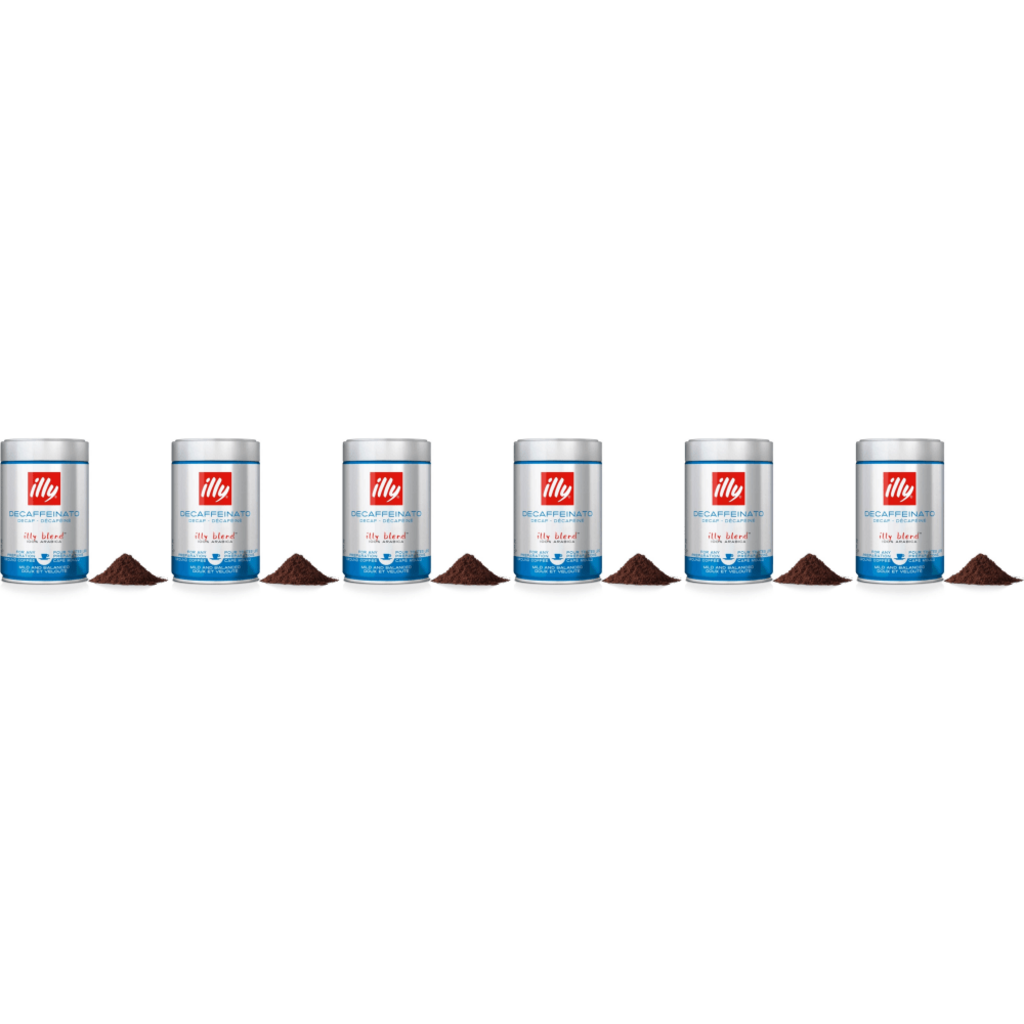 Illy Decaffeinato - gemalen koffie - 6 x 250 gram