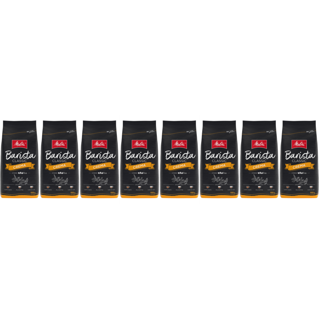 Melitta Barista Classic Crema - koffiebonen - 8 x 1 kilo
