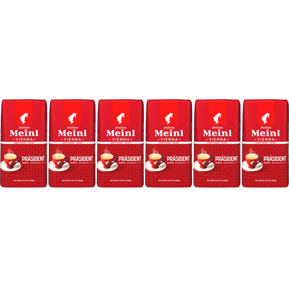 Julius Meinl Präsident - koffiebonen - 6 x 1 kilo