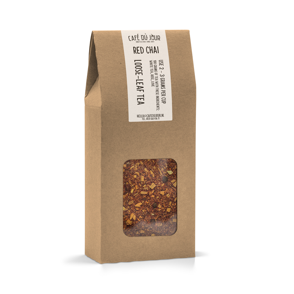 Red Chai Rooibos thee 100 gram Café du Jour losse thee