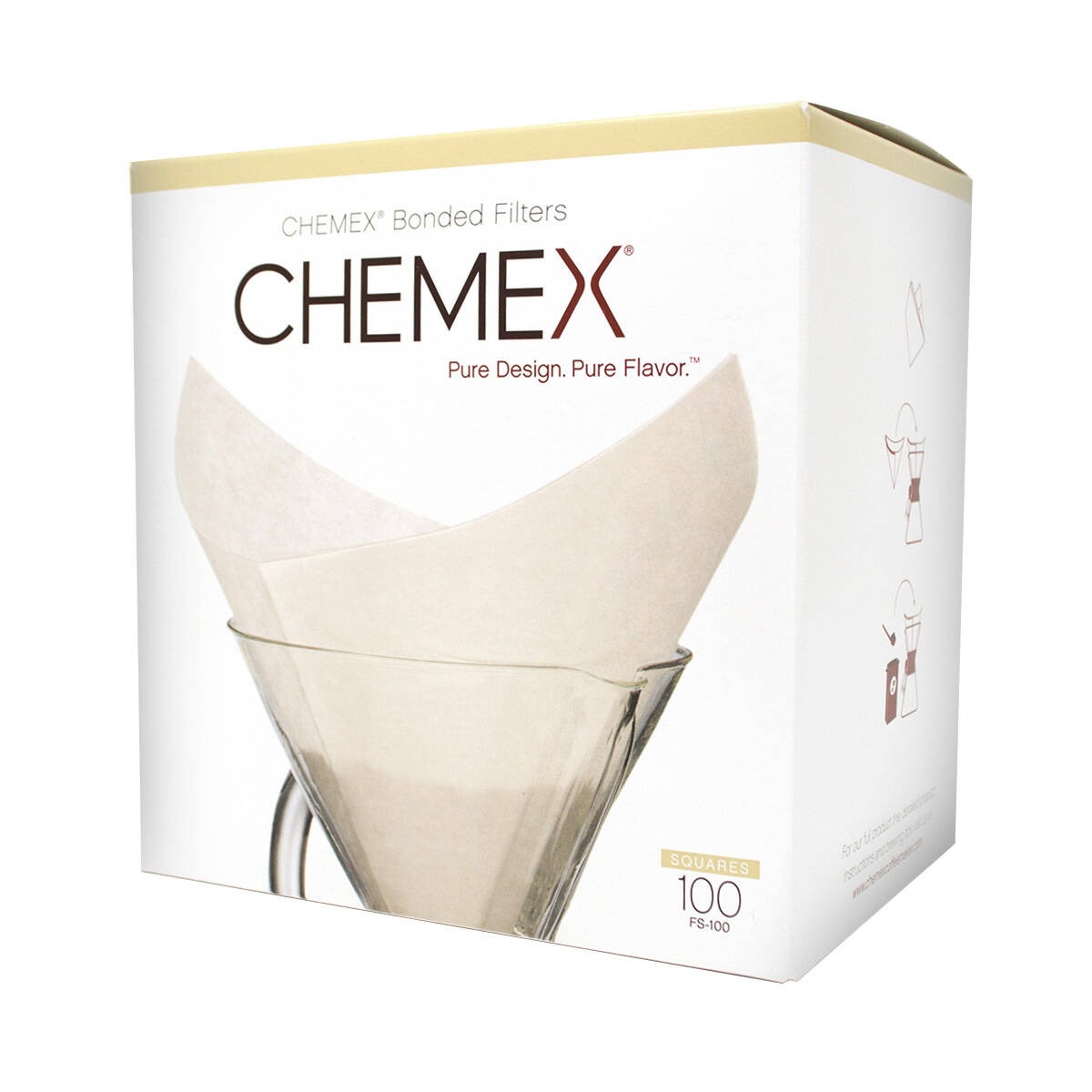 Chemex koffiefilters FS 100 Bonded gevouwen 100 stuks