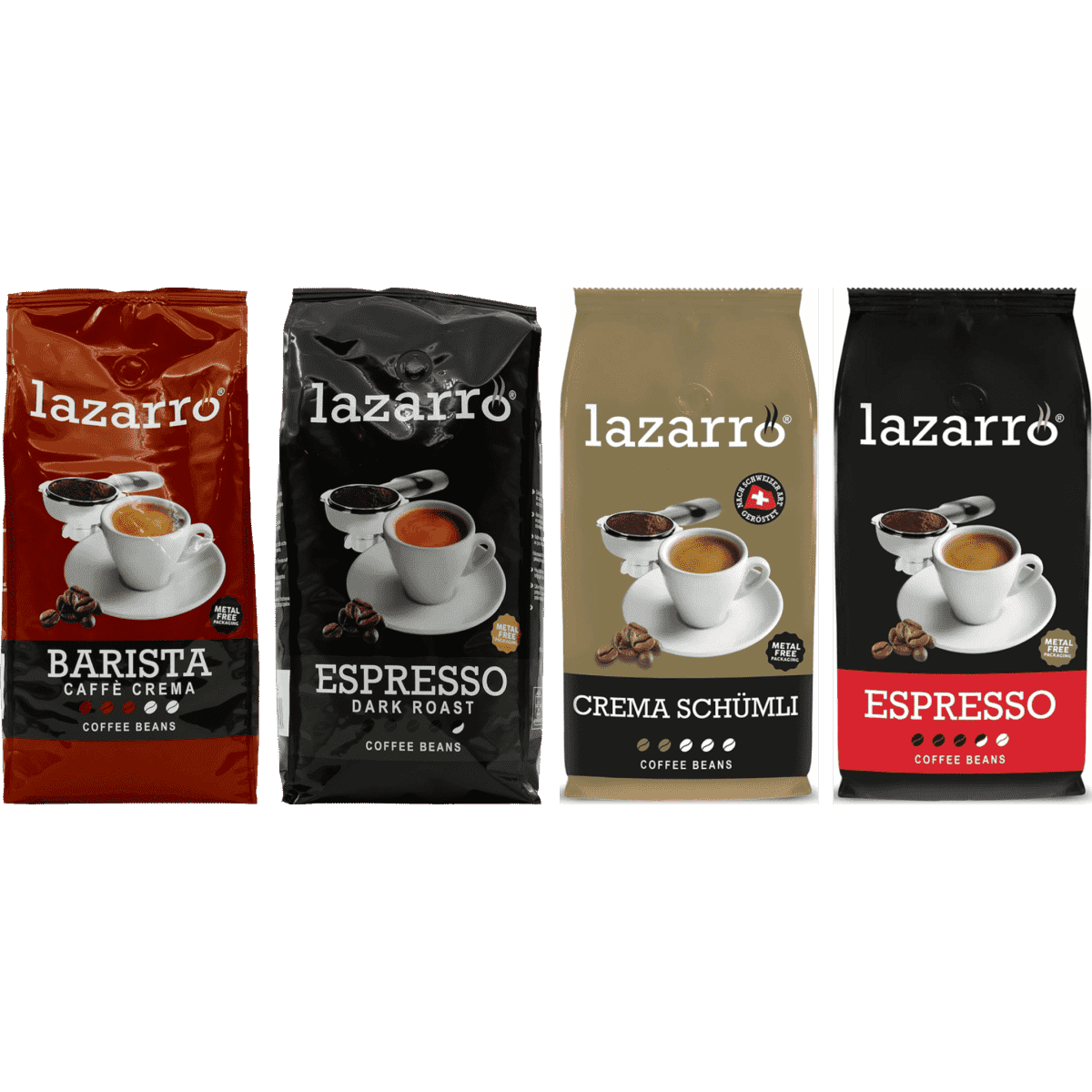 Lazarro Proefpakket - koffiebonen - 4 x 1 kilo afbeelding
