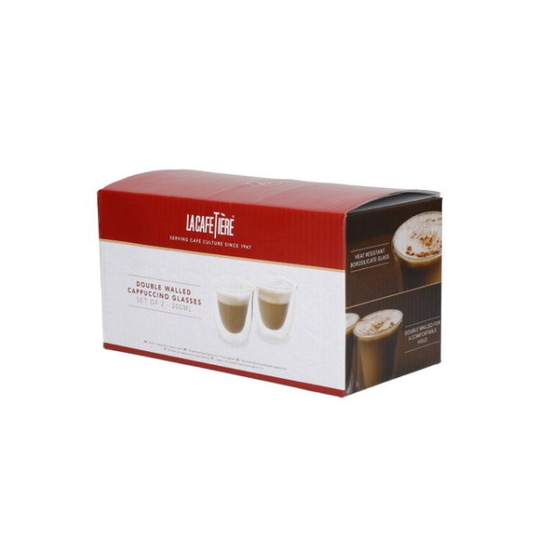 La Cafetière - Dubbelwandige Cappuccino Glazen - 2 stuks