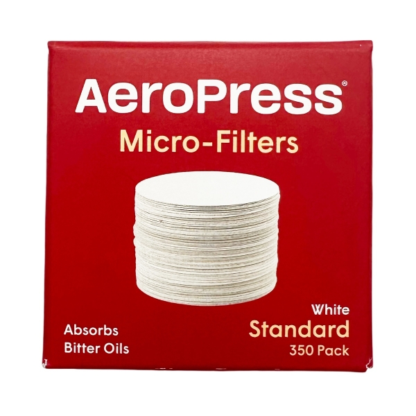 Een verpakking van de microfilters voor de Aeropress GO