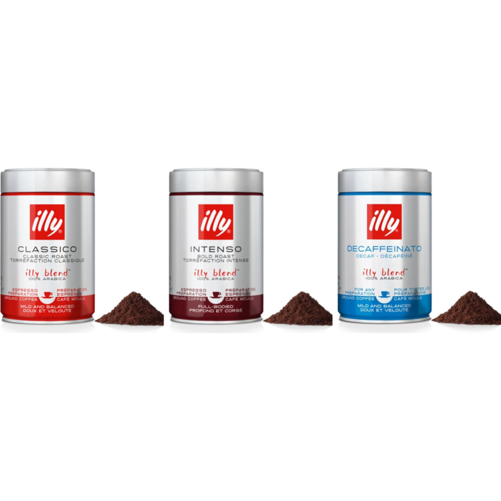 illy Espresso proefpakket met decaf - gemalen koffie 3 x 250 gram