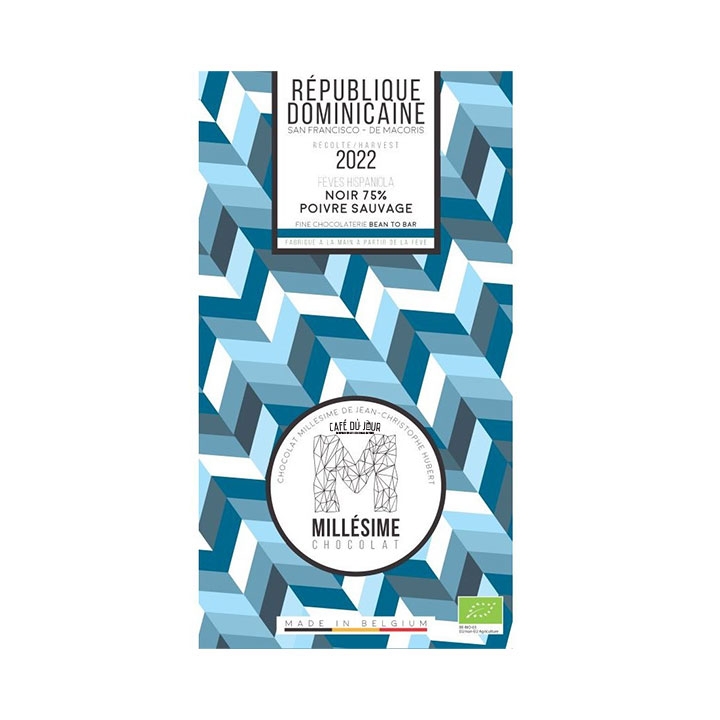 Millésime - Dominicaanse (met wilde peper) - 75% pure chocolade