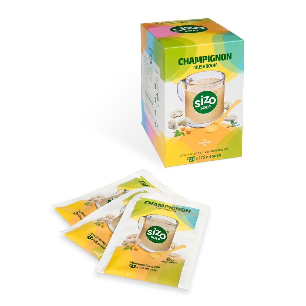Sizo Soep Champignon - instant soep - 21 zakjes