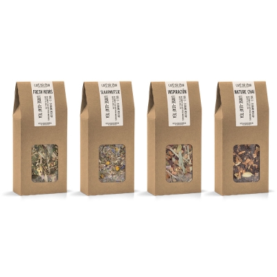 Café du Jour verse losse thee - kruidig kwartet - 4 x 100 gram