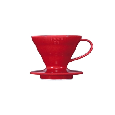 Hario V60 dripper - porselein rood maat 01