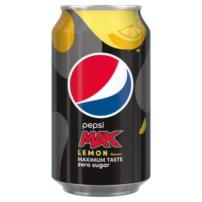 Pepsi Max Lemon 330 ml. / tray 24 blikken (+ Nederlands statiegeld)