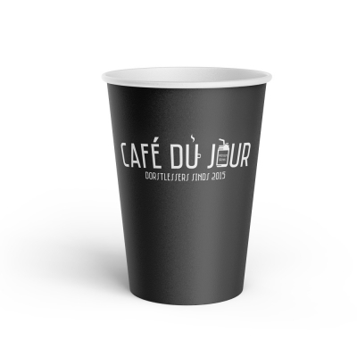100 stuks kartonnen koffiebekers ‘Café du Jour’ (180cc/7oz)