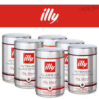 illy - Koffiebonen - gemixt pakket zelf samenstellen (6 x 250 gram)