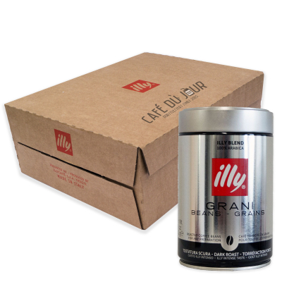 illy - koffiebonen - XL Voordeeldoos Intenso - Donkere Branding Zwart - 12 x 250 gram