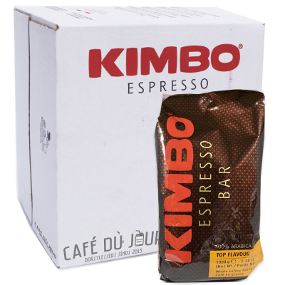 Kimbo Espresso Bar Top Flavour 100% arabica 6 x 1 kilo