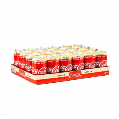 Coca Cola Vanille 330 ml. / tray 24 blikken