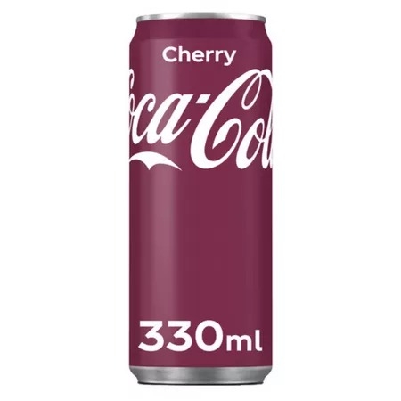 Coca Cola cherry 330 ml. / tray 24 blikken (HU / Sleek Can)