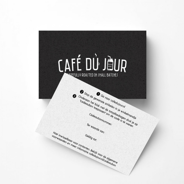 Café du Jour Cadeaubon per post