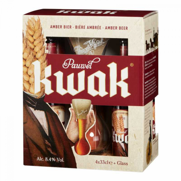 Pauwel Kwak geschenkverpakking bierpakket met gratis koetsierglas