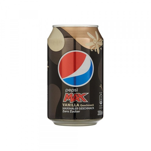 Pepsi Max Vanilla 330 ml. / tray 24 blikken