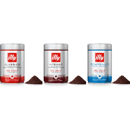 illy Espresso proefpakket met decaf - gemalen koffie - 3 x 250 gram