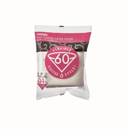 Hario V60 koffiefilters - maat 01 wit - 100 stuks