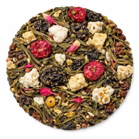 Popcorn Cherry Bliss - Groene thee 100 gram - Café du Jour losse thee