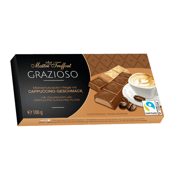 Chocolade met crème & cappuccino smaak - Melkchocolade - 100 gram