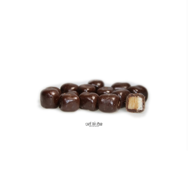 Kokosblokjes in pure chocolade 250 gram