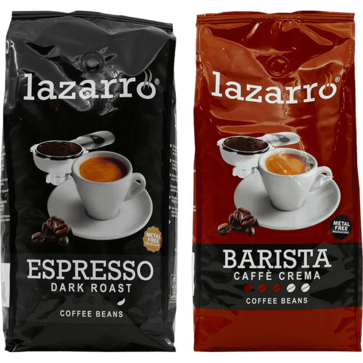 Lazarro Bonen Duo - Dark Roast & Caffè Crema 2 x 1 kilo