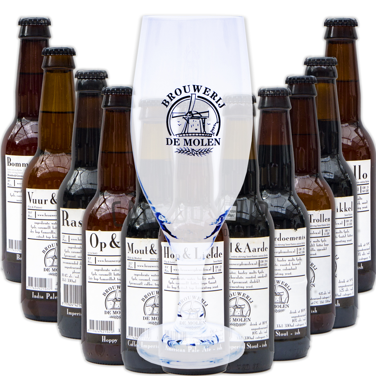 Brouwerij de Molen mega bierpakket GRATIS GLAS