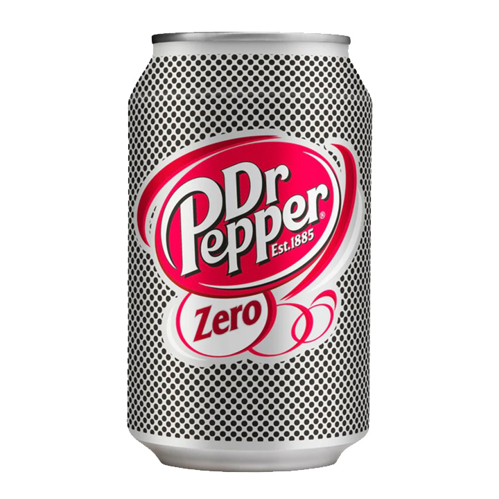 Dr. Pepper Zero 330 ml. tray 24 blikken Nederlands statiegeld