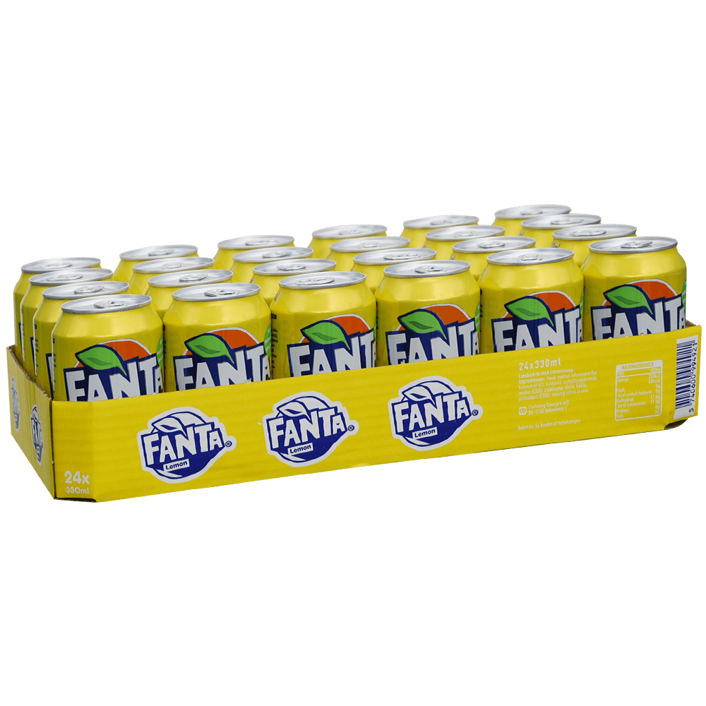 Fanta Lemon 330 ml. tray 24 blikken