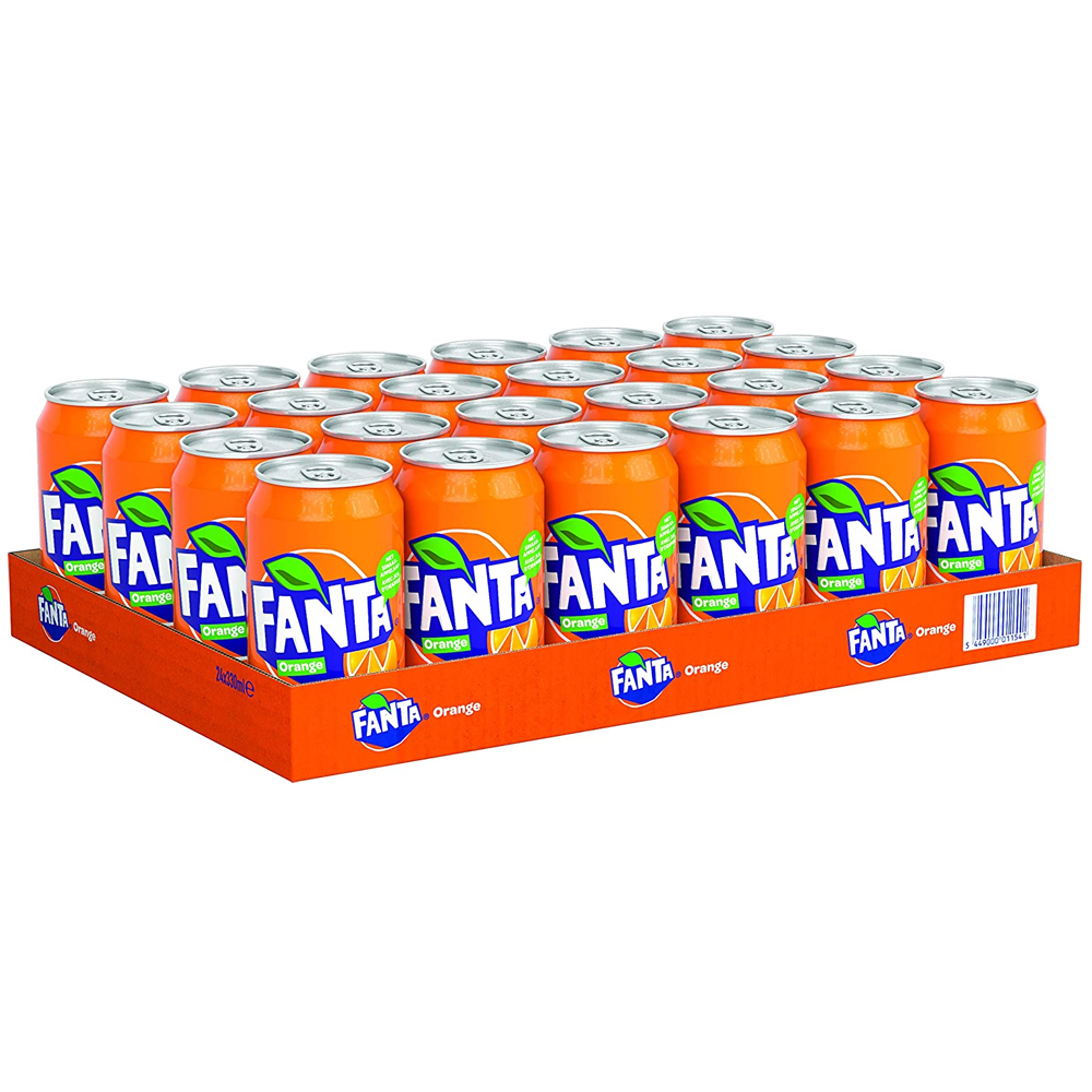 Fanta Orange 330 ml. tray 24 blikken