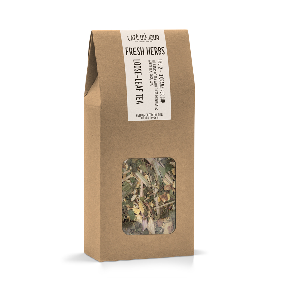 Fresh Herbs - kruiden thee 100 gram - Cafe du Jour losse thee