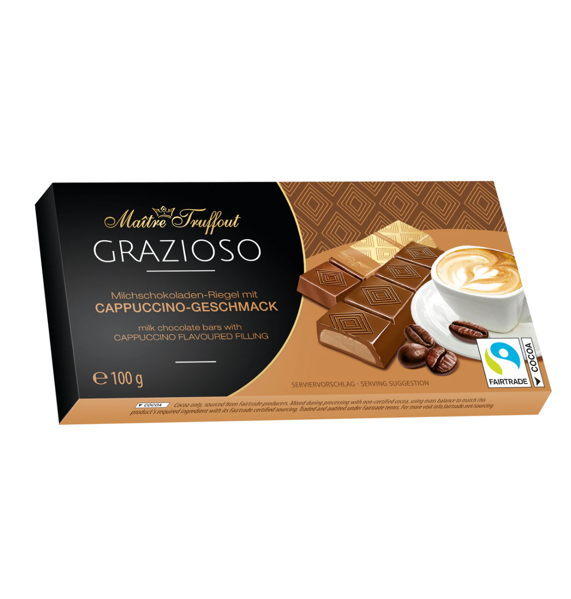 Chocolade met crème cappuccino smaak Melkchocolade 100 gram